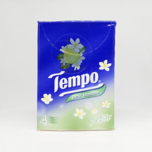 得宝|Tempo新标准系列水梨花手帕纸巾第1款正面图-纸巾博物馆