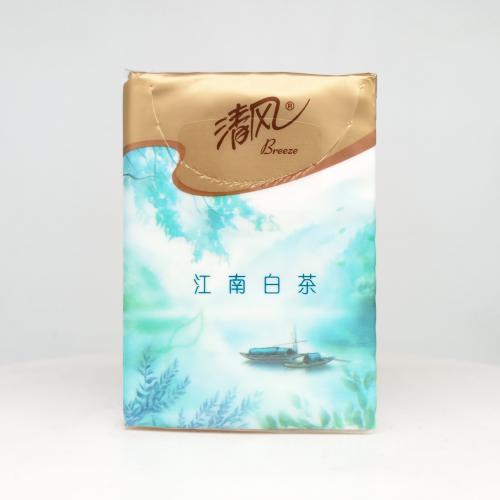 清风|Breeze丝柔系列江南白茶有香手帕纸巾第1款正面图-纸巾博物馆