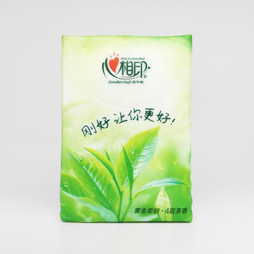 心相印|Hearttex茶语系列茶语玉兔版手帕纸巾第5款正面图-纸巾博物馆