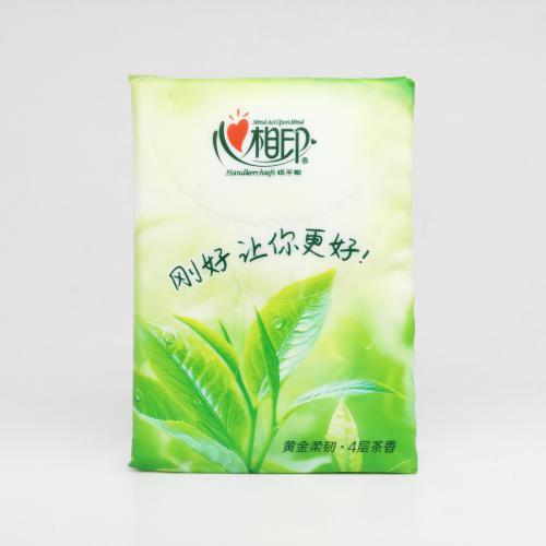 心相印|Hearttex茶语系列茶语玉兔版手帕纸巾第2款正面图-纸巾博物馆