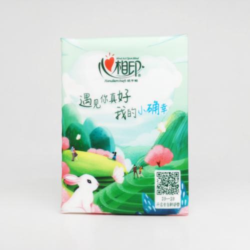 心相印|Hearttex茶语系列茶语玉兔版手帕纸巾第2款反面图-纸巾博物馆