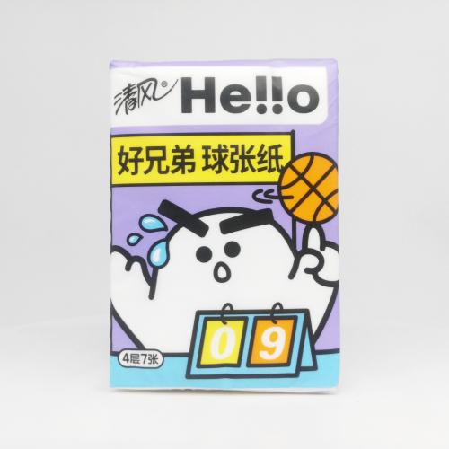 清风|BreezeHello系列Hello大白纸手帕纸巾第5款反面图-纸巾博物馆