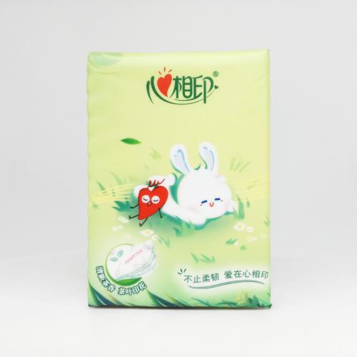 心相印|Hearttex茶语系列茶语兔小印手帕纸巾第2款反面图-纸巾博物馆