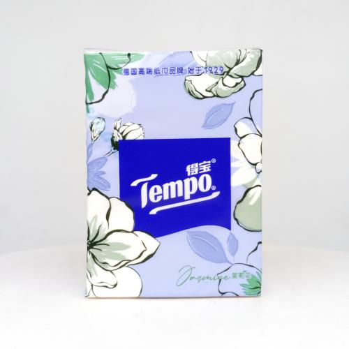 得宝|Tempo香氛款·2系列夏野茉莉手帕纸巾第2款反面图-纸巾博物馆