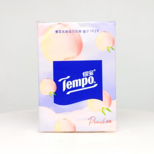 得宝|Tempo香氛款·2系列甜心桃手帕纸巾第2款反面图-纸巾博物馆