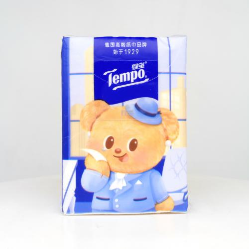 得宝|Tempo黄油小熊系列时装秀手帕纸巾第2款正面图-纸巾博物馆