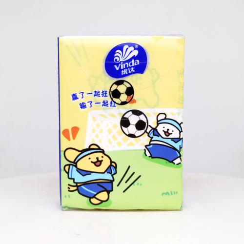 维达|Vinda线条小狗系列苏超纪念手帕纸巾第2款正面图-纸巾博物馆