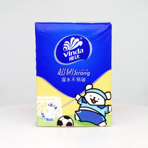 维达|Vinda线条小狗系列苏超纪念手帕纸巾第2款反面图-纸巾博物馆