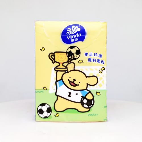 维达|Vinda线条小狗系列苏超纪念手帕纸巾第4款正面图-纸巾博物馆