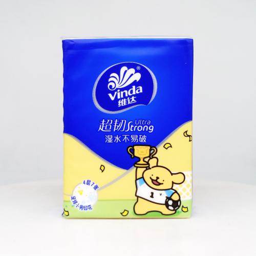 维达|Vinda线条小狗系列苏超纪念手帕纸巾第4款反面图-纸巾博物馆