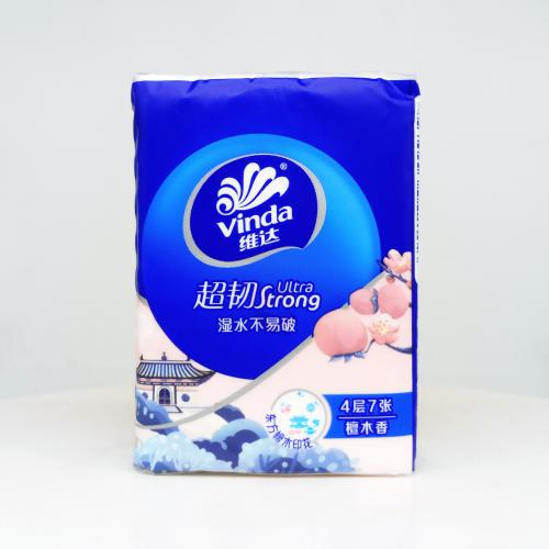维达|Vinda限量超韧·2系列东方檀木香手帕纸巾第4款反面图-纸巾博物馆