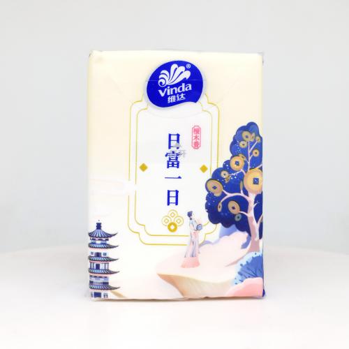 维达|Vinda限量超韧·2系列东方檀木香手帕纸巾第2款正面图-纸巾博物馆