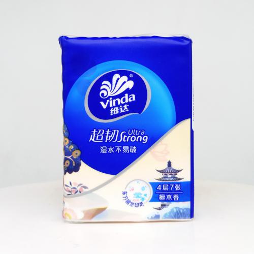 维达|Vinda限量超韧·2系列东方檀木香手帕纸巾第2款反面图-纸巾博物馆