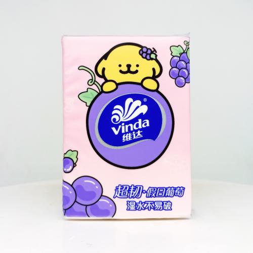 维达|Vinda线条小狗系列尽享萄气手帕纸巾第2款反面图-纸巾博物馆