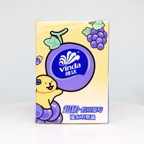 维达|Vinda线条小狗系列尽享萄气手帕纸巾第3款反面图-纸巾博物馆