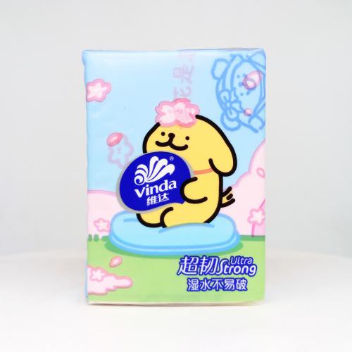 维达|Vinda线条小狗系列爱情故事手帕纸巾第3款反面图-纸巾博物馆