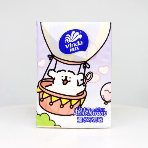 维达|Vinda线条小狗系列爱情故事手帕纸巾第2款反面图-纸巾博物馆