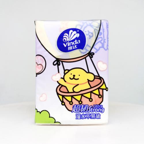 维达|Vinda线条小狗系列爱情故事手帕纸巾第4款反面图-纸巾博物馆