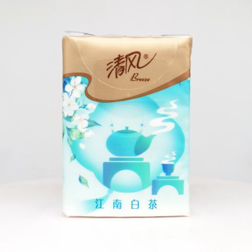 清风|Breeze丝柔系列江南白茶无香手帕纸巾第4款正面图-纸巾博物馆