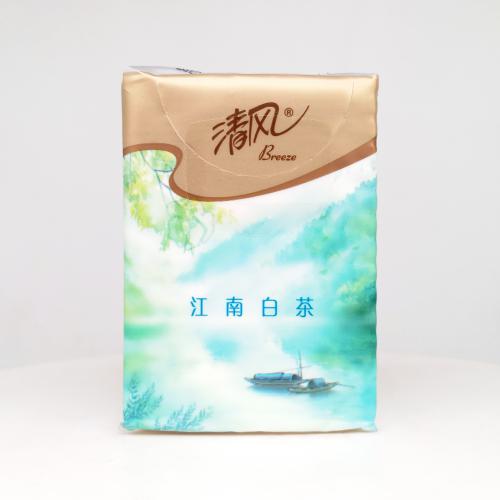 清风|Breeze丝柔系列江南白茶无香手帕纸巾第2款正面图-纸巾博物馆