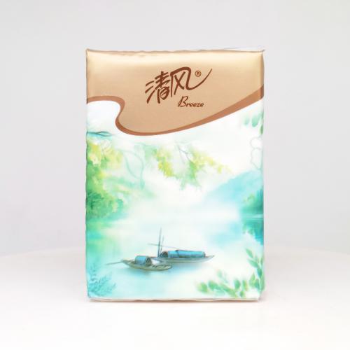 清风|Breeze丝柔系列江南白茶无香手帕纸巾第2款反面图-纸巾博物馆