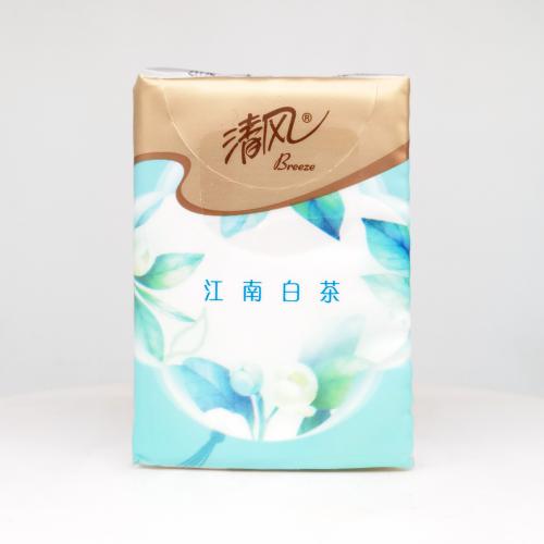 清风|Breeze丝柔系列江南白茶无香手帕纸巾第3款正面图-纸巾博物馆