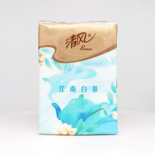 清风|Breeze丝柔系列江南白茶无香手帕纸巾第5款正面图-纸巾博物馆