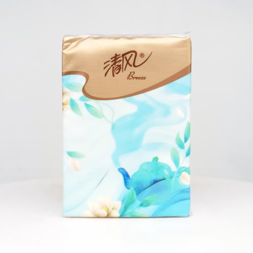 清风|Breeze丝柔系列江南白茶无香手帕纸巾第5款反面图-纸巾博物馆