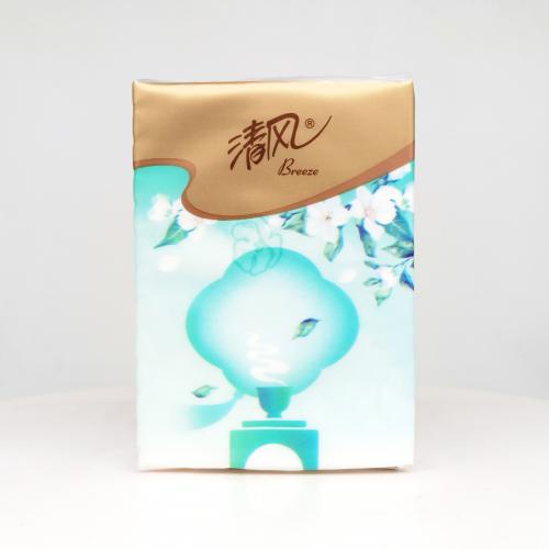 清风|Breeze丝柔系列江南白茶有香手帕纸巾第2款反面图-纸巾博物馆