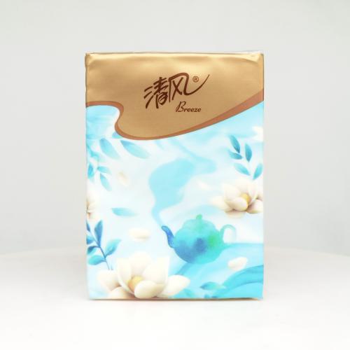 清风|Breeze丝柔系列江南白茶有香手帕纸巾第3款反面图-纸巾博物馆