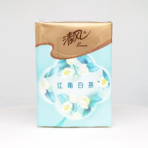 清风|Breeze丝柔系列江南白茶有香手帕纸巾第4款正面图-纸巾博物馆