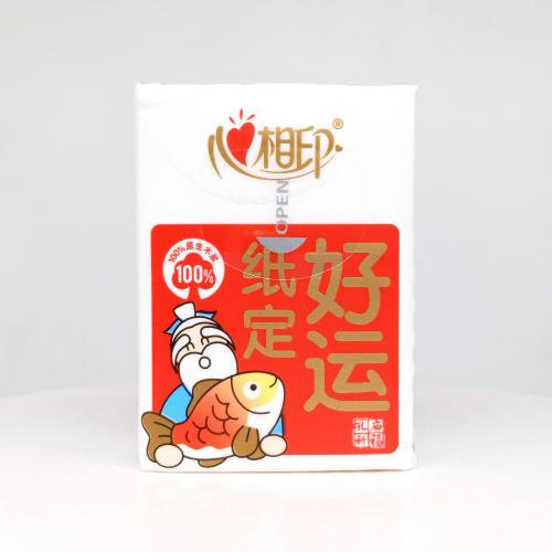 心相印|Hearttex孔庙系列孔庙祈福手帕纸巾第2款正面图-纸巾博物馆