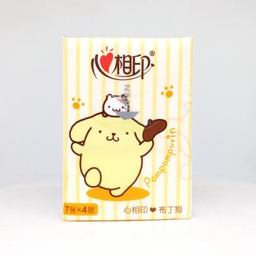 心相印|Hearttex三丽鸥家族系列布丁狗手帕纸巾第2款正面图-纸巾博物馆