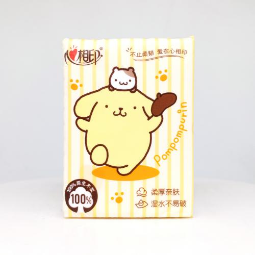 心相印|Hearttex三丽鸥家族系列布丁狗手帕纸巾第2款反面图-纸巾博物馆