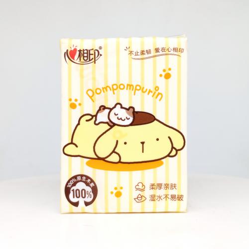 心相印|Hearttex三丽鸥家族系列布丁狗手帕纸巾第3款反面图-纸巾博物馆