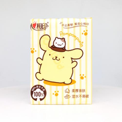 心相印|Hearttex三丽鸥家族系列布丁狗手帕纸巾第5款反面图-纸巾博物馆