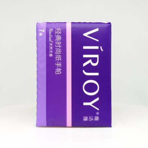 唯洁雅|VIRJOY系列经典时尚手帕纸巾第2款反面图-纸巾博物馆