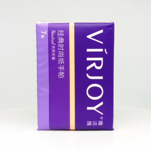 唯洁雅|VIRJOY系列经典时尚手帕纸巾第3款反面图-纸巾博物馆