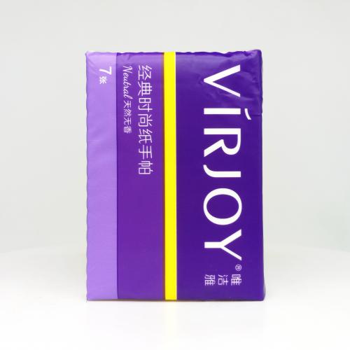 唯洁雅|VIRJOY系列经典时尚手帕纸巾第4款反面图-纸巾博物馆