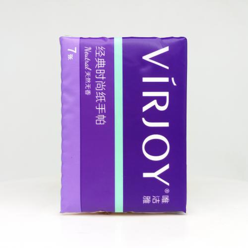 唯洁雅|VIRJOY系列经典时尚手帕纸巾第5款反面图-纸巾博物馆