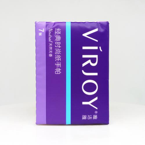 唯洁雅|VIRJOY系列经典时尚手帕纸巾第6款反面图-纸巾博物馆