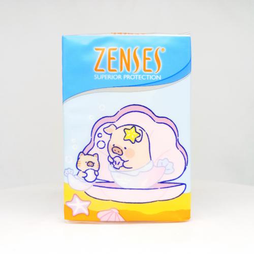 倩丝|ZENSES罐头猪系列原味手帕纸巾第2款反面图-纸巾博物馆