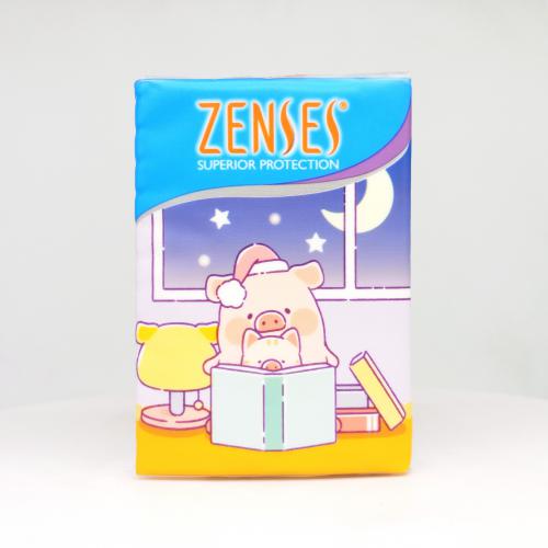 倩丝|ZENSES罐头猪系列小苍兰香梨手帕纸巾第2款反面图-纸巾博物馆