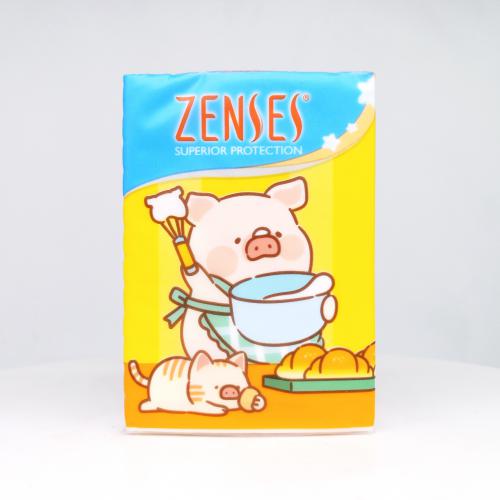 倩丝|ZENSES罐头猪系列爽身粉手帕纸巾第2款反面图-纸巾博物馆