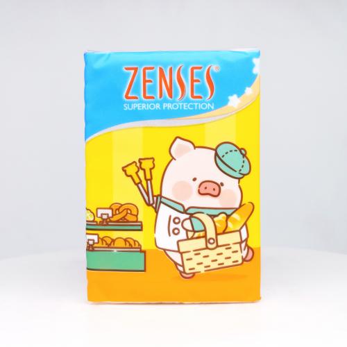 倩丝|ZENSES罐头猪系列爽身粉手帕纸巾第3款反面图-纸巾博物馆