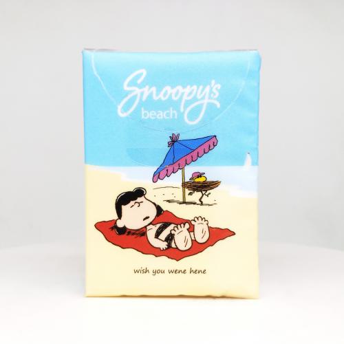 sunde|sunde史努比系列史努比沙滩手帕纸巾第4款正面图-纸巾博物馆