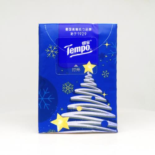 得宝|Tempo限定款·3系列圣诞手帕纸巾第2款正面图-纸巾博物馆