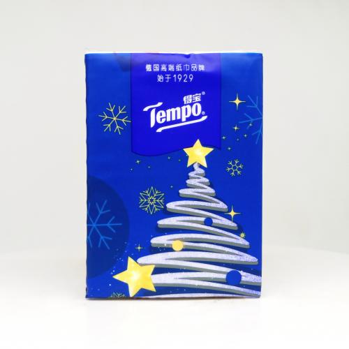 得宝|Tempo限定款·3系列圣诞手帕纸巾第2款反面图-纸巾博物馆