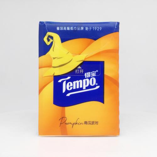 得宝|Tempo限定款·3系列南瓜派对手帕纸巾第1款正面图-纸巾博物馆