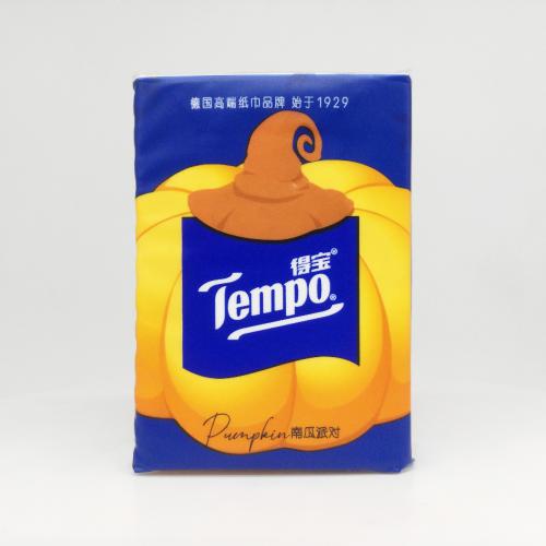 得宝|Tempo限定款·3系列南瓜派对手帕纸巾第2款反面图-纸巾博物馆